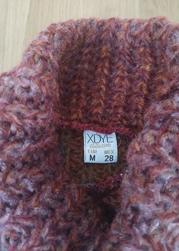 Bohem Çok Renkli Örgü Boğazlı Kazak - Görsel 2