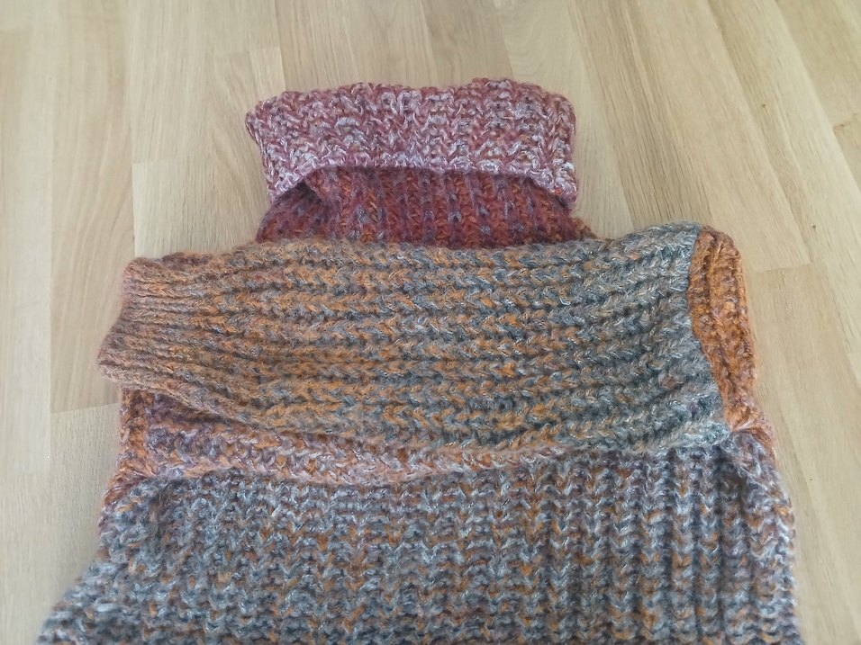 Bohem Çok Renkli Örgü Boğazlı Kazak - Görsel 5