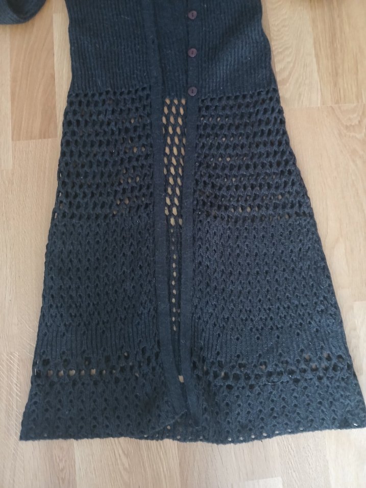 Uzun Kadın Triko Hırka - Görsel 3