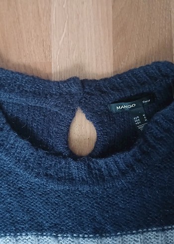 Gri Çizgili Örgü Kadın Kazak - Görsel 5