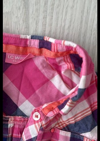 Pembe Bağlama Desenli Uzun Kollu Gömlek - Görsel 2