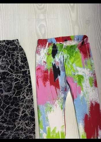 Kız Çocuk Renkli Batik Desenli Rahat Tayt - Görsel 4