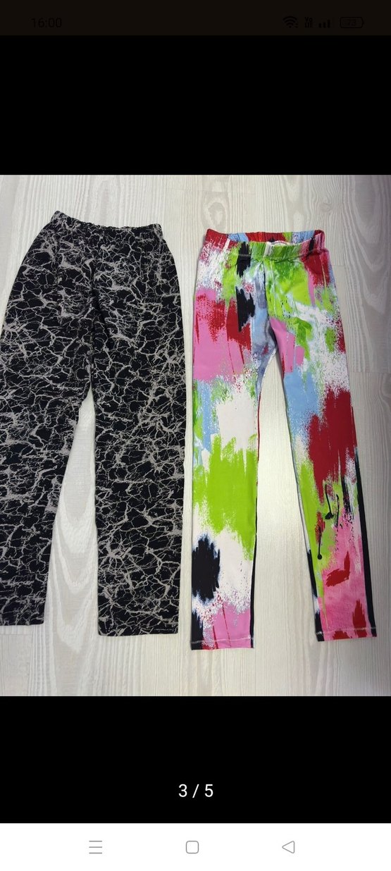 Kız Çocuk Renkli Batik Desenli Rahat Tayt - Görsel 3