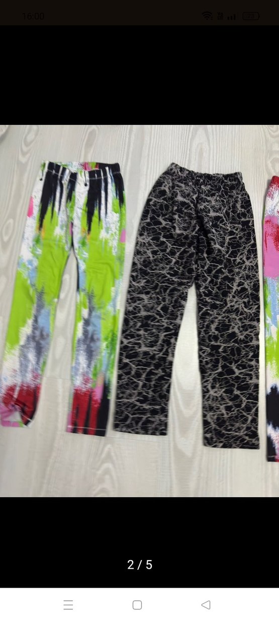 Kız Çocuk Renkli Batik Desenli Rahat Tayt - Görsel 2