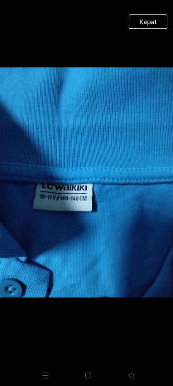 Erkek Mavi Kısa Kollu Polo Tişört - Görsel 2