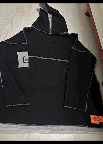 Gri Kapüşonlu Erkek Çocuk Sweatshirt - Görsel 2