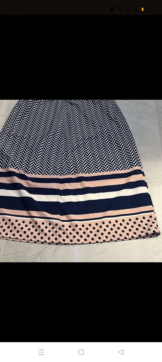 Desenli Pilili Uzun Hamile Etek - Görsel 2