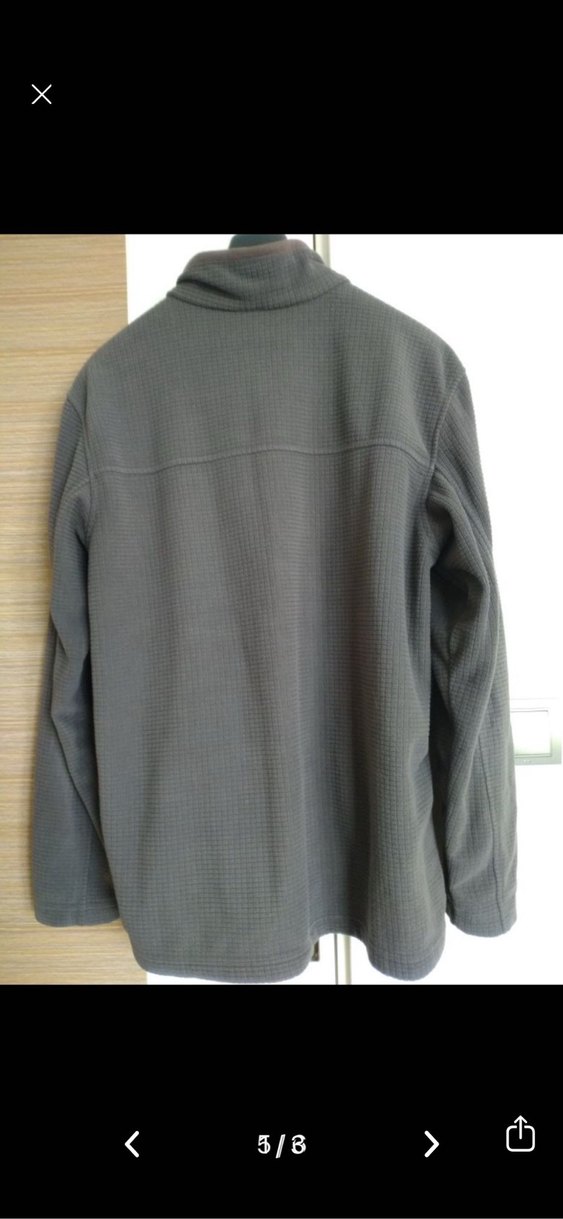 Gri Erkek Fermuarlı Polar Sweatshirt - Görsel 2