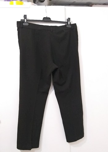 Kadın Siyah Kemerli Kumaş Pantolon - Görsel 2