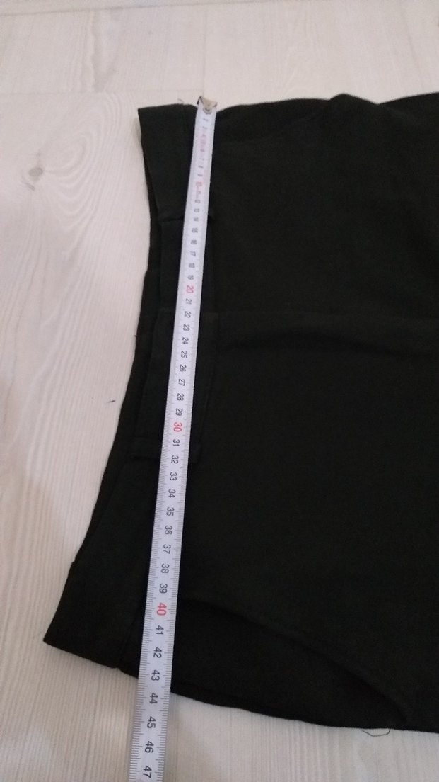 Kadın Siyah Kemerli Kumaş Pantolon - Görsel 4