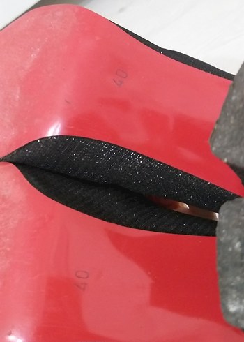 Siyah Simli Kadın Topuklu Ayakkabı - Görsel 6