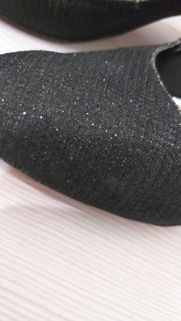 Siyah Simli Kadın Topuklu Ayakkabı - Görsel 5