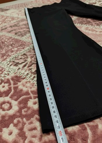 Kadın Siyah Kumaş Kemerli Pantolon - Görsel 5