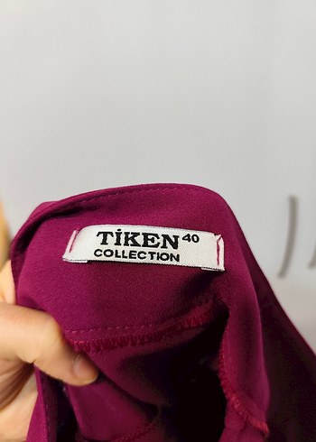 Bordo Düz Kesim Fermuarlı Kumaş Kadın Pantolon - Görsel 4