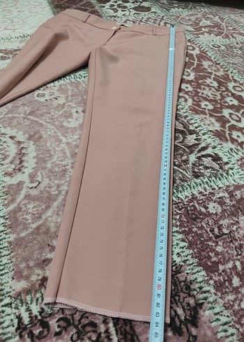 Düğmeli Pembe Kadın Kumaş Pantolon - Görsel 5