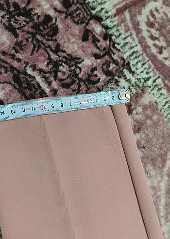 Düğmeli Pembe Kadın Kumaş Pantolon - Görsel 6