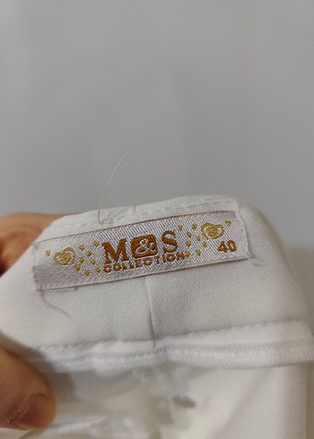 Beyaz Kemerli Kumaş Kadın Pantolon - Görsel 5