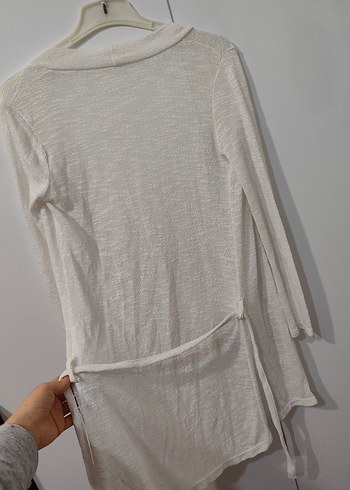 Beyaz Kadın Hırka Sabahlık Gecelik - Görsel 4