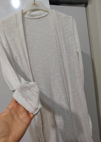 Beyaz Kadın Hırka Sabahlık Gecelik - Görsel 2