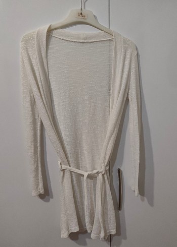 Beyaz Kadın Hırka Sabahlık Gecelik - Görsel 5