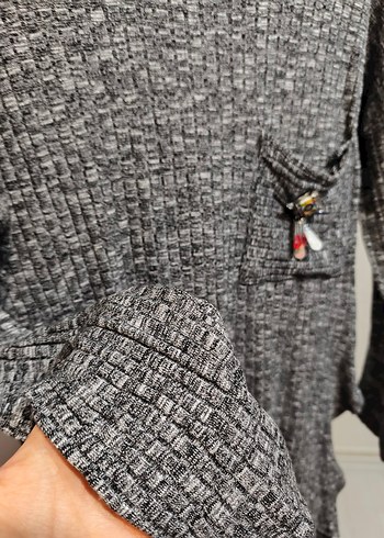 Uzun Kollu Gri  Salaş Kazak - Görsel 6