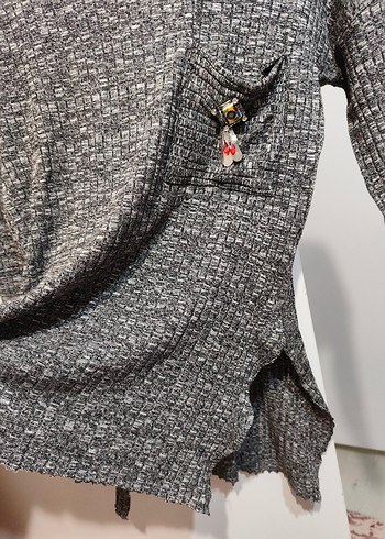 Uzun Kollu Gri  Salaş Kazak - Görsel 3