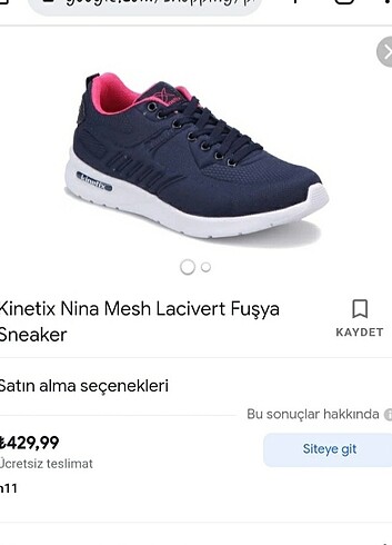 Kinetix spor ayakkabı lacivert pembe fuşya rahat ayak