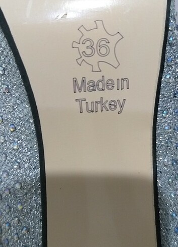 Gümüş renk taşlı abiye topuklu ayakkabı platform - Görsel 9