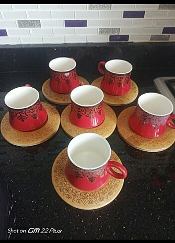 6 adet türk kahve fincan takımı