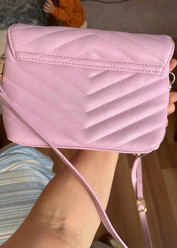 Pembe Deri Kadın Çanta - Görsel 2