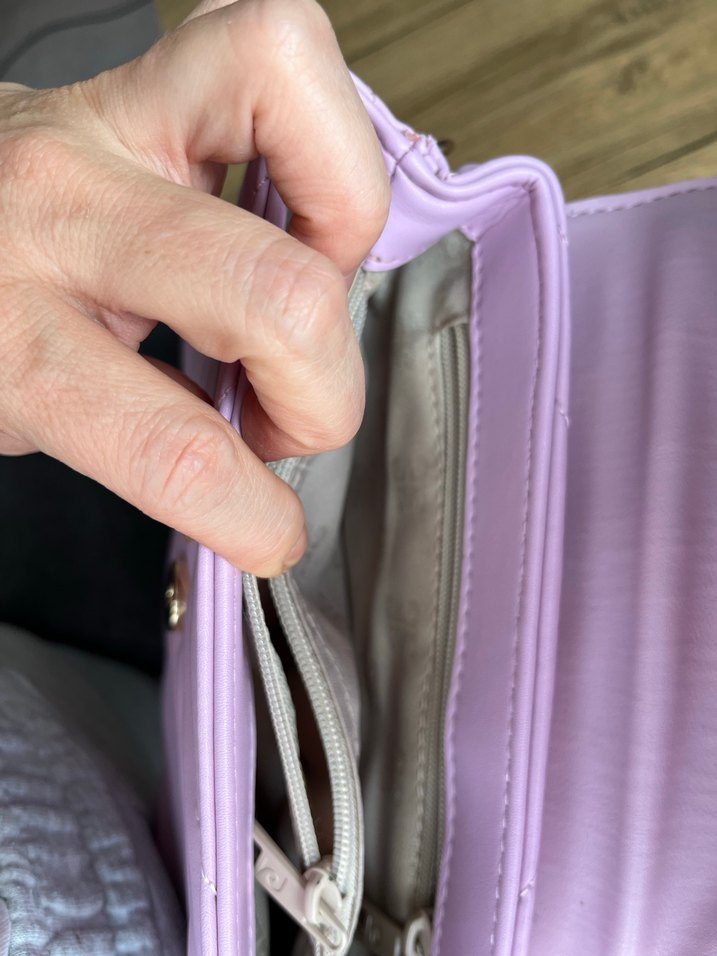 Pembe Deri Kadın Çanta - Görsel 5