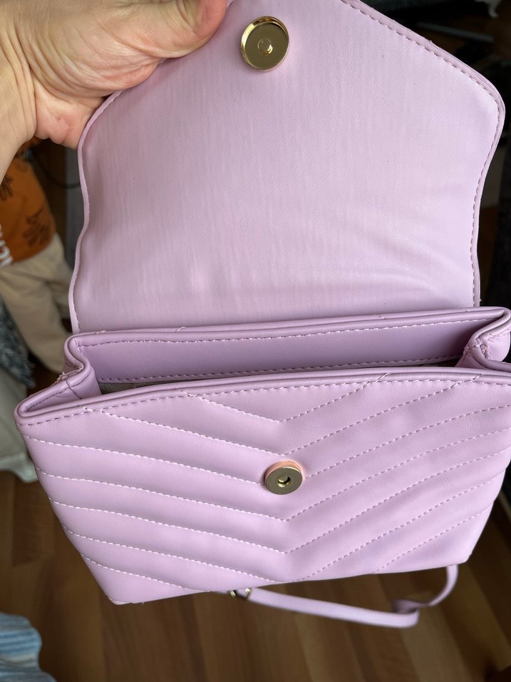 Pembe Deri Kadın Çanta - Görsel 3