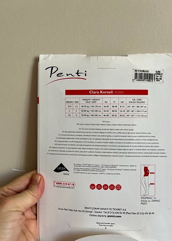 Penti Siyah Desenli Kadın Çorap - Görsel 2