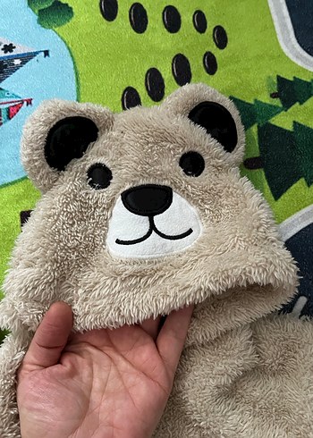 Kulaklı Kahverengi Peluş Bebek Tulumu - Görsel 7