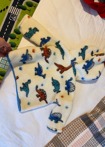 Renkli Desenli Fermuarlı Bebek mont - Görsel 5