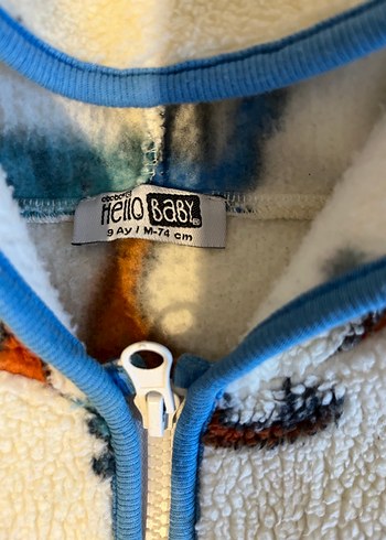 Renkli Desenli Fermuarlı Bebek mont - Görsel 4