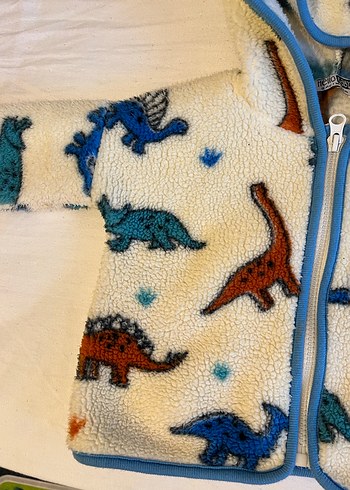 Renkli Desenli Fermuarlı Bebek mont - Görsel 2