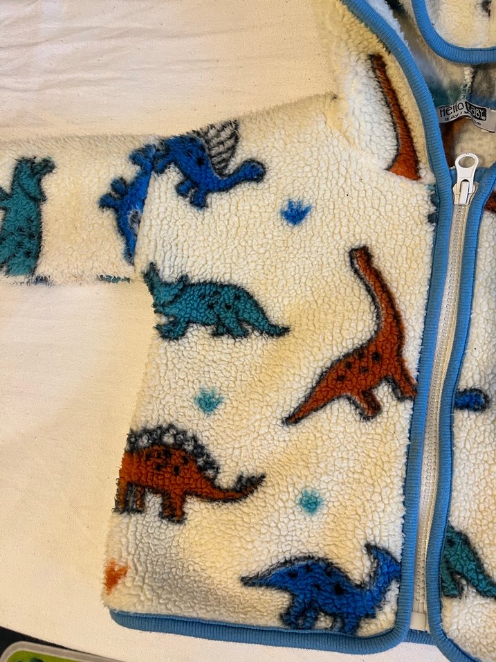 Renkli Desenli Fermuarlı Bebek mont - Görsel 2