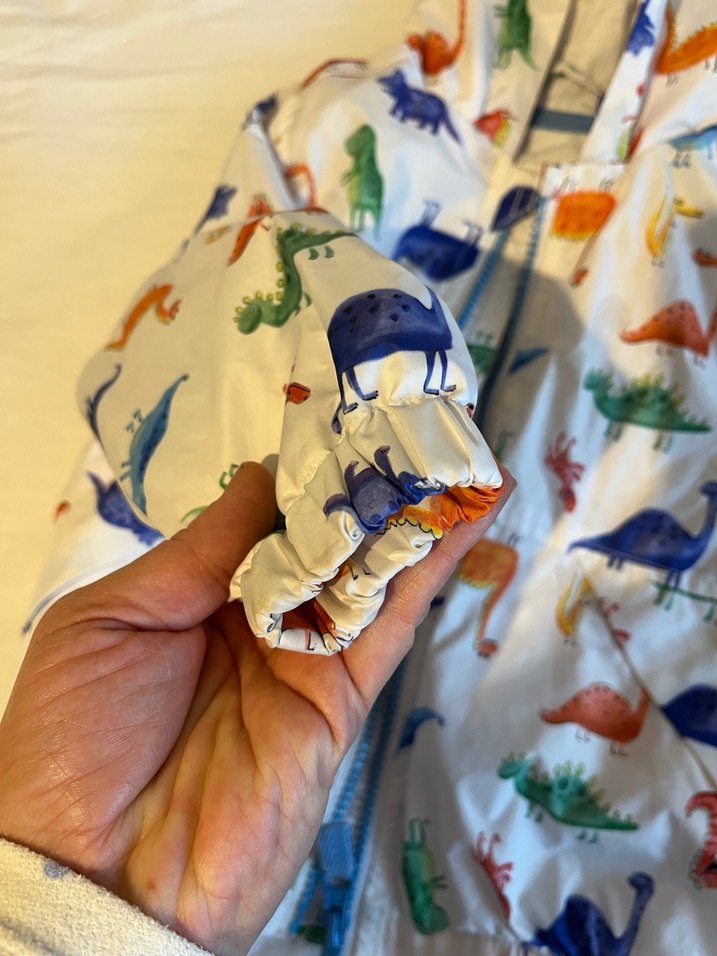 Erkek Çocuk Dinozor Desenli Kapüşonlu Yağmurluk - Görsel 2