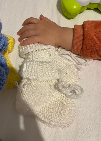 Örgü  Bebek Patik - Görsel 4