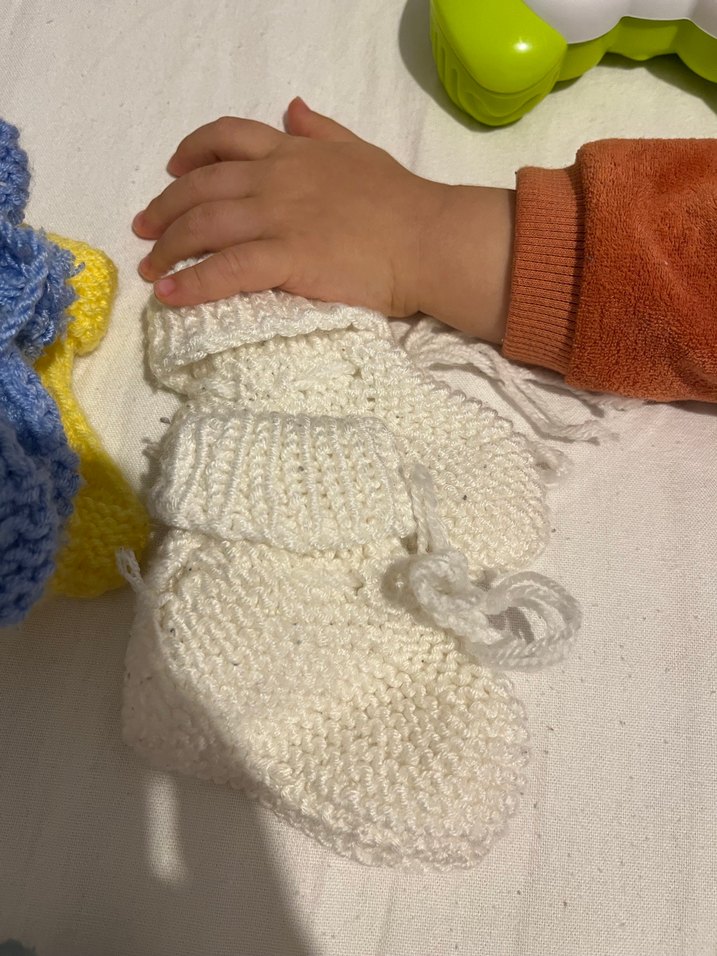 Örgü  Bebek Patik - Görsel 4