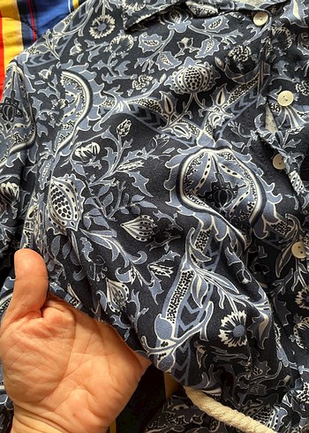 Bohem Gri Desenli Uzun Kollu Kadın Elbise - Görsel 2