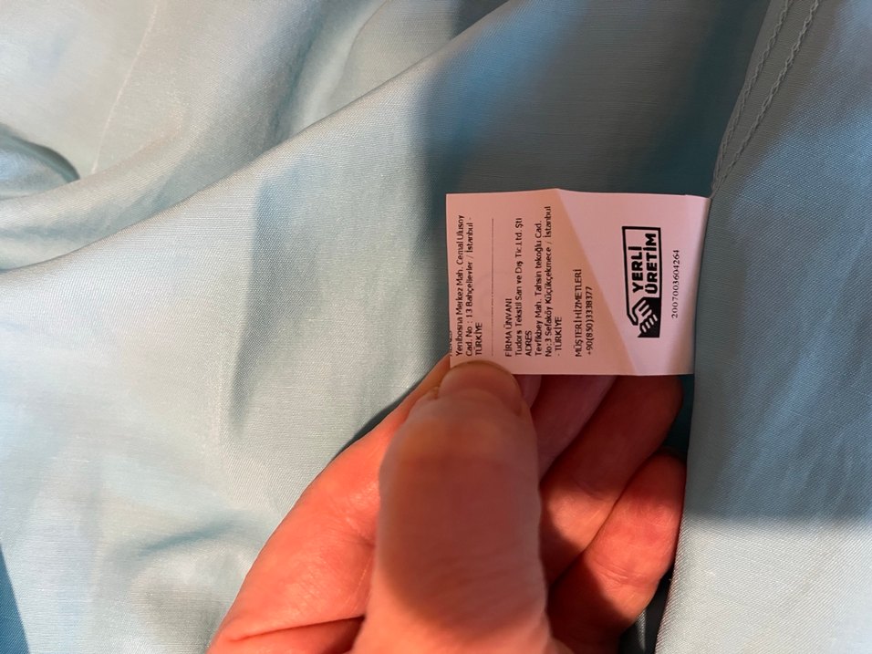 Tudors Mavi Saten Düğmeli Erkek Gömlek - Görsel 3