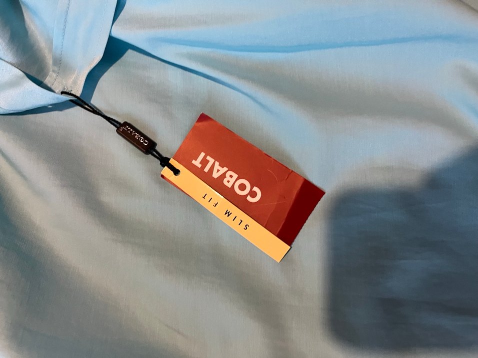 Tudors Mavi Saten Düğmeli Erkek Gömlek - Görsel 2