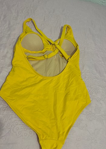 Sarı Strappy Kadın Mayo - Görsel 3