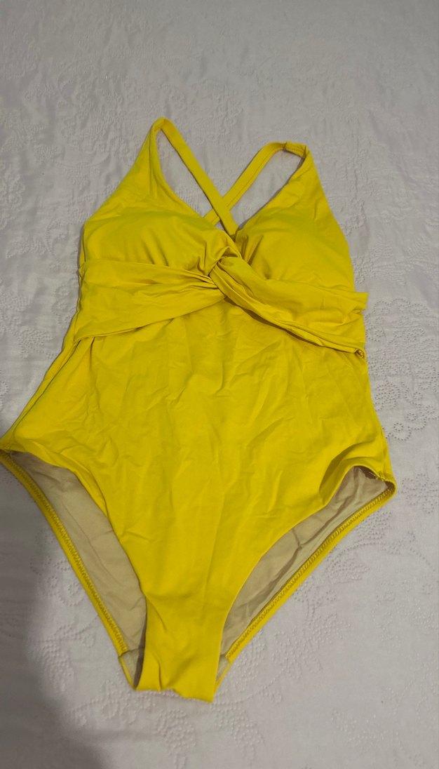 Sarı Strappy Kadın Mayo - Görsel 2