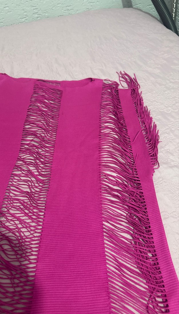 Püsküllü Pembe Bohem Kadın pareyo - Görsel 2