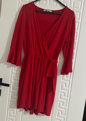 Kırmızı Midi Kadın Sabahlık - Görsel 2