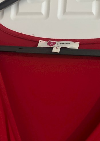 Kırmızı Midi Kadın Sabahlık - Görsel 4