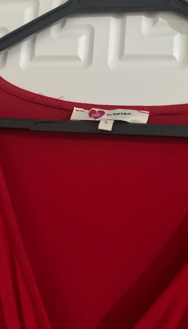 Kırmızı Midi Kadın Sabahlık - Görsel 4